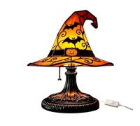 Halloween Witch Lamp, Retro USB Powered LED Decoration, Scary Table