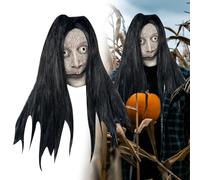 Halloween Witch Latex Scary Costume Accessory Party Prop Witchcraft Cosplay Decoration For Adults Kids (Grey, 14cm x 8cm x 10cm)