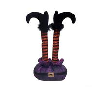 Halloween Witch Leg Ornaments Unique Upside Down Design for Festive Decor (Purple)