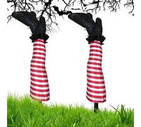 Halloween Witch Legs Decoration - The Evil Witch Legs of the East, 1 Pair of Witches Feet Prop, Funny Holiday Ornament Supplies for Outdoor Indoor Yard Garden Lawn
