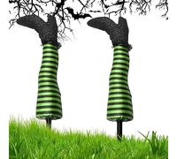 Halloween Witch Legs Decoration - The Evil Witch Legs of the East, 1 Pair of Witches Feet Prop, Funny Holiday Ornament Supplies for Outdoor Indoor Yard Garden Lawn