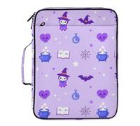 Halloween Witch Magical Goth Purple Duty Expanding File 7 Pockets A4 Letter Size with Zipper Closure for Office Supply Expandable File Pocket carpeta de