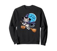 Halloween Witch Maine Coon Moon American Longhair Sweatshirt