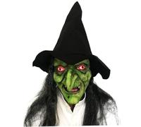 Halloween Witch Masks for Adults, Old Witch Mask with Long Hair and Hood Halloween Latex Clown Mask for Adults for Party Costume Decorations Props