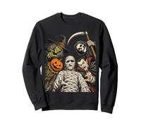 Halloween Witch Mummy Vampire Grim Reaper Pumpkin Horror Sweatshirt