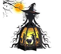 Halloween Witch Night Light | Gothic Witch Led Lamp - Holiday Led Spooky Nightlight Table Centerpieces Figurine for Kitchen Bedside Shelf Haunted House Mantel Party