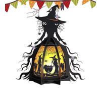 Halloween Witch Night Light | Spooky Gothic Witch Lamp Night Light - Holiday Led Spooky Nightlight Table Centerpieces Figurine for Kitchen Bedside Shelf Haunted House Mantel Party