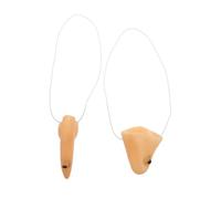 Halloween Witch Nose and Chin Set - Vinyl Prosthetic Nose and Chin for Masquerade Party, Cosplay, Carnival - Adjustable Witch Costume Accessory for Adults