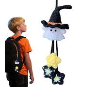 Halloween Witch Ornaments - Intricate Crochet Construction, Handmade Soft Texture With Fun Witch Broom Charm, Distinctive Decoration Enhances Spooky Atmosphere | Versatile Hanging Accessory For Car