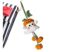 Halloween Witch Ornaments - Intricate Crochet Construction, Handmade Soft Texture With Fun Witch Broom Charm, Distinctive Decoration Enhances Spooky Atmosphere | Versatile Hanging Accessory For Car