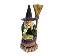 Halloween Witch Ornaments - Spooky Witch Ornaments, Witch Wizard Statue Decor | Halloween Haunted Witch Ornaments, Tabletop Witch Figures, Witch Themed Holiday Decor For Halloween Parties Indoor
