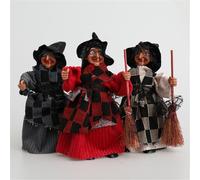 Halloween Witch Pendant The Ceiling Decoration Set in The Theme Scene A of Eerie Atmosphere to Any Setting. Mailbox Ornament (Red, 25cm)