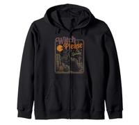 Halloween Witch Please I'm Spooky Vintage Halloween Zip Hoodie
