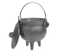 Halloween Witch Pot, Cast Iron Cauldron with Lid and Handle - Witch Cauldron Decorative Prop, Black Cauldron, Lid and Hank, Cauldron Halloween Decoration, Halloween Witch Pot, Halloween Candy