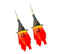 Halloween Witch Specter Acrylic Pendant Earrings Creative Party Accessories for Costume Event Eerie Glowing Earrings for Women Halloween Guest