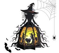 Halloween Witch Table Lamp - Gothic Witch Led Lamp - Holiday Led Spooky Nightlight Table Centerpieces Figurine for Kitchen Bedside Shelf Haunted House Mantel Party