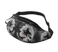 Halloween Witch Waist Bag Bumbags for Men Women, Print Polyester Waist Pack for Travel Walking Sport with Adjustable Strap
