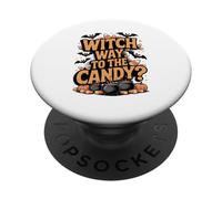 Halloween Witch Way To The Candy Trick Or Treat Fun PopSockets Adhesive PopGrip