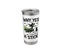 Halloween Witch Why Yes Actually I Can Drive a Stick Stainless Steel Insulated Tumbler