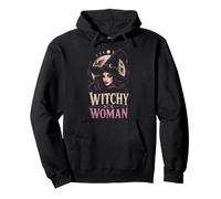 Halloween Witch Witchy Woman Women Full Moon Coven Gift Pullover Hoodie