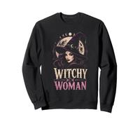 Halloween Witch Witchy Woman Women Full Moon Coven Gift Sweatshirt