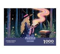 Halloween Witch with Daisies Thick Cardboard Pieces Excellent for Training Memory, Concentration And Logical Thought Process 52x38cm/1000pcs