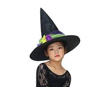 Halloween Witch Wizard Hat Carnivals Party Headgear With Yarn/Flower Devil Cap Cosplay Props For Children Girls Boys Modern Design Dangle Spiders Decor For Delicate Men Headband For Hats For Halloween