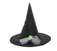 Halloween Witch Wizard Hat Carnivals Party Headgear With Yarn/Flower Devil Cap Cosplay Props For Children Girls Boys Modern Design Dangle Spiders Decor For Delicate Men Headband For Hats For Halloween