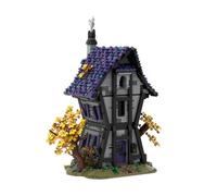 Halloween Witche House Building Blocks Set, 1912 Pieces Magic Castle Brick, Halloween Creative Gifts Halloween Decoration Gift for Adults