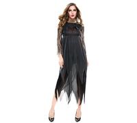 Halloween Witcher Costume for Women with Hat and Dress, Ideal for Holiday Parties and Cosplay - Elegant and Magical Design