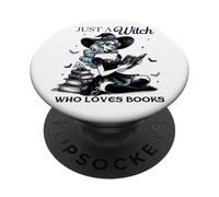 Halloween Witches Book Lovers Just A Witch Who Loves Books PopSockets Adhesive PopGrip