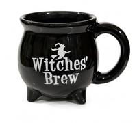 Halloween Witches Brew Cauldron Mug 340ml - Black Ceramic Witch Coffee Mug, Spooky Novelty Tea & Coffee Cup with Handle, Halloween Decorations, Witchy Gifts for Women Men, Birthday & Gift