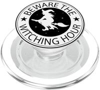 Halloween Witches Broom Beware Of The Witching Hour PopSockets PopGrip for MagSafe