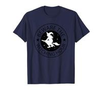 Halloween Witches Broom Beware of The Witching Hour T-Shirt
