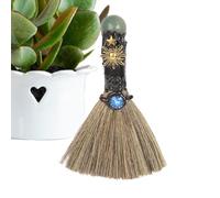 Halloween Witches Broom - Healing, Spiritual Cleansing Accessory, Mystic Ritual Ornament | Small Natural Handcrafted Energy Decor Charm Seasonal Display for Dormitory Apartment Bathroom