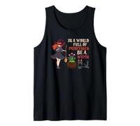 Halloween Witches Broom in A World of Princesses Be A Witch Tank Top