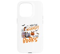 Halloween Witches Broom Keep The Candy I'll Take The Books Case for iPhone 15 Pro