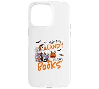 Halloween Witches Broom Keep The Candy I'll Take The Books Case for iPhone 15 Pro Max