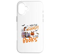 Halloween Witches Broom Keep The Candy I'll Take The Books Case for iPhone 16 Plus