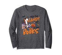 Halloween Witches Broom Keep The Candy I'll Take The Books Long Sleeve T-Shirt