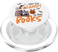 Halloween Witches Broom Keep The Candy I'll Take The Books PopSockets PopGrip for MagSafe