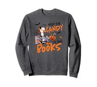 Halloween Witches Broom Keep The Candy I'll Take The Books Sweatshirt