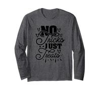 Halloween Witches Broom No Tricks Just Treats for Women Long Sleeve T-Shirt