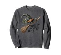 Halloween Witches Broom Tonight We Fly Sweatshirt