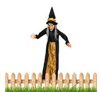 Halloween Witches Decor - Spooky Sound Activated Outdoor Flying Witch,Spooky Haunted House Prop for Yard Classroom Masquerade Ball Carnival Wall Entrance