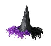 Halloween Witches Hat Fringes Women Costume Girl Dress Up Accessories Decorations For Party Masquerade Cosplays Halloween Witches Hat Adult Wizard Cosplays Costume For Women