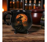 Halloween Witches Mug, Witches Brew Custom Witch Cauldron Mug, Personalized Witch Mugs Tea Cup Witchy Spooky Gifts for Women Gothic Halloween Coffee Cup Wiccan Gift, Cauldron Coffee Mugs (A)