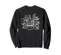 Halloween Witches Stirring Cauldron Trio Design Sweatshirt