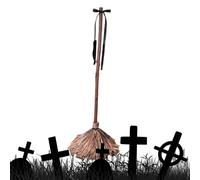 Halloween Witching Witch Broom: Scary Floating Broom, Mobile Decoration Accessory For Outdoor Indoor, Patio Garden, Decoration For Farmhouse Atmosphere