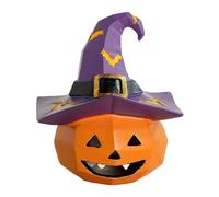 Halloween with A Gentleman's Hat Pumpkin Decorative Ornaments Home Porch Indoor Atmosphere Props Ornaments Szq663 (B, 13.6cm)